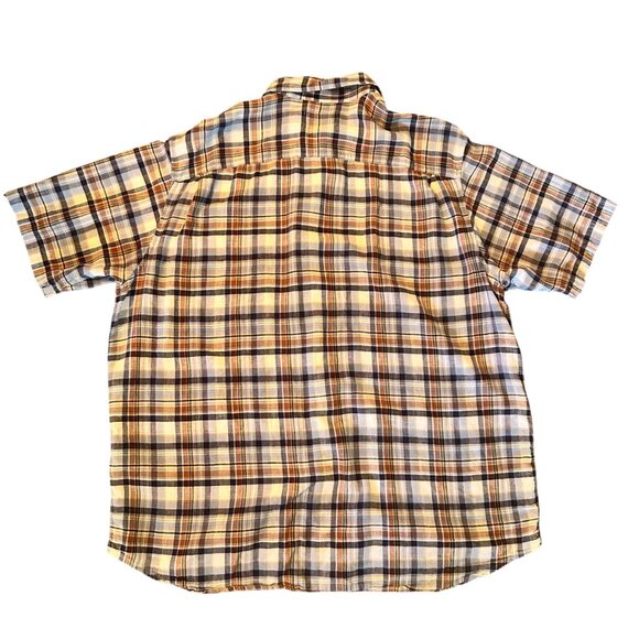 Vintage Eddie Bauer Grunge Single Stitch Button Up Linen Blend Shirt XL - Picture 6 of 6